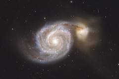 M51, the Whirlpool Galaxy, as a framed print
